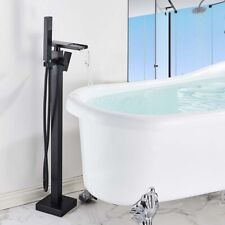 Freestanding Bath Taps Floor Mounted Bathtub Handheld Shower Mixer Tap Bathroom