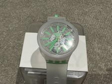 NEW SWATCH BIG BOLD “GREEN IN JELLY” SO27E104 WATCH Men’s/Ladies skeleton dial