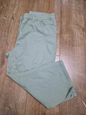 Damart Ladies Green Stretch Cropped Trousers Chino Uk Size 20 Used
