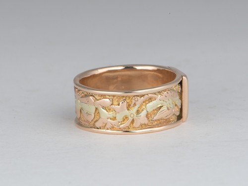 14k gold victorian - wide, band