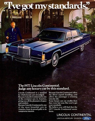 1977 lincoln continental ad - continental,