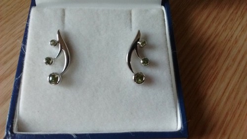 Tsavorite garnet earrings - earrings, in