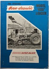Original Steelfab Horndraulic Loader "600" Brochure Showing Fordson Super Major