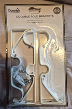 Dunelm White 3 Double pole