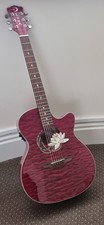 Luna Guitars Lotus Acoustic-Electric Guitar Transparent Shiraz