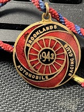 Vintage Brooklands members club racing badge 1942 BARC Rare No. 30 Automobilia