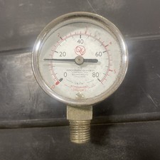 VINTAGE STEEL PRESSURE GAUGE