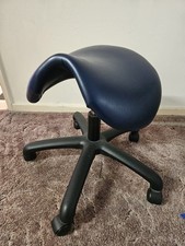 Plinth Medical Saddle Stool Style Operator Chair with Wheels Height Adjustable