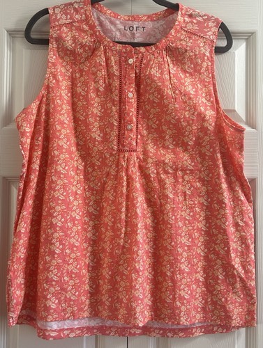 Loft tank women size - size, coral