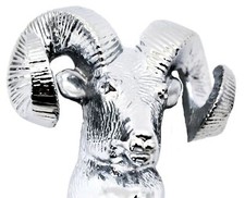 Hood Ornament Rams Head Chrome