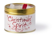 Brand New Lily Flame CHRISTMAS SPIRIT Tin Candle-Free P&P-  Christmas Gift