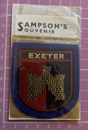 Exeter tourist badge patch - exeter,