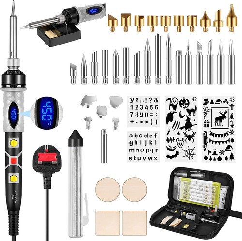 Pyrography pen kit - pen, 43pcs,wood