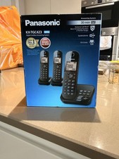 PANASONIC KX-TGC423EB Cordless Phone with Answering Machine - Triple Handsets