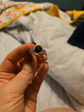 Antique Emrald and Silver Ring