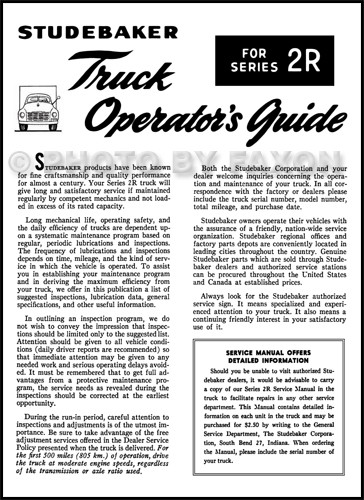 Studebaker truck owner - 2r,