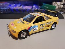 BURAGO 1/24 PEUGEOT 405 RALLY RAID YELLOW DIECAST SCALE MODEL CAR TOY