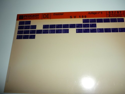 Peugeot spare parts list - spare, on