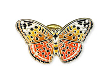 Butterfly pin badge, orange