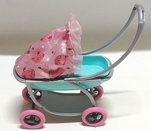 Pram with cat motif - cat, in