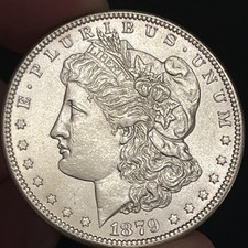 1879-S $1 Morgan Silver Dollar in Choice BU Details (lightly cleaned)
