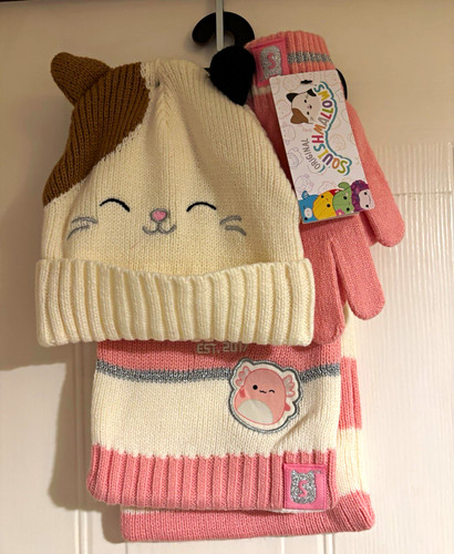 Squishmallows cat 3pc hat - m&s,