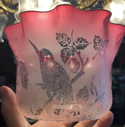 Victorian cranberry etched - victorian,