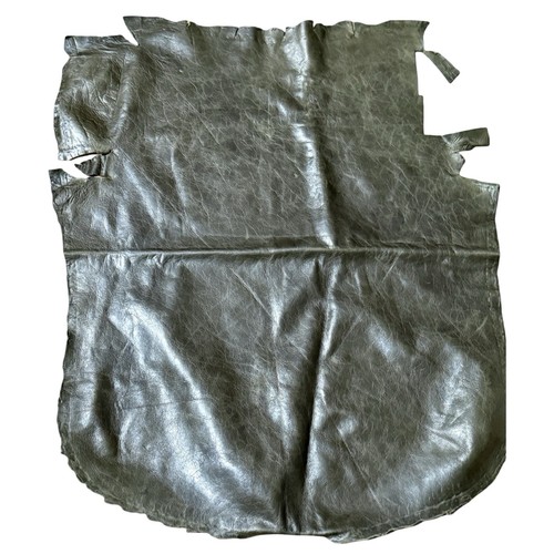 Green leather suede - green, fabric