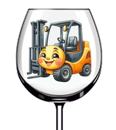 12x colourful forklift truck - 12x,