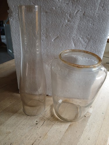 Clear glass oil lamp - oil,