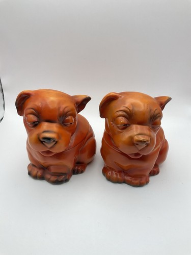 Pair bonzo dog lidded - dog,