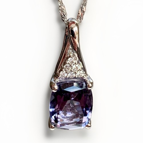 Tanzanite diamond pendant - &,