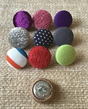 Wire Loop Back Upholstery Buttons Covered In Your Own Fabric - 24L /15mm