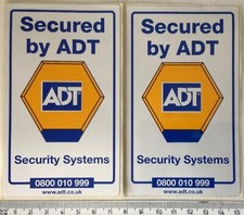 ADT Security System Stickers x  2 stickers