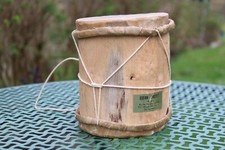 Native American Kansa Indian Small Leather & Wood Drum - Oxfan Kamnsa