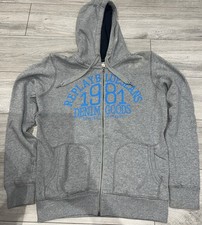 Replay Grey Full Zip Hoodie Size L 