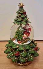 Musical Christmas Water Ball Snow Globe  Large Christmas Tree 26cm Tall