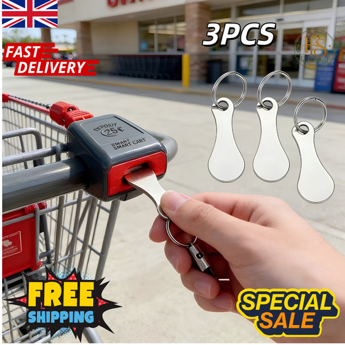 Trolley coin keyring removable - trolley,