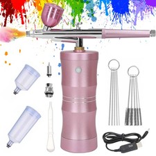 34psi Airbrush Kit Rechargeable With Nozzle For Painting Cake Decoration Makeup