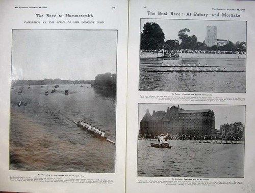 Old antique print 1906 - antique, river