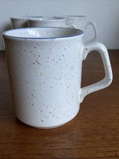 Vintage John Tams Banquet Confetti Speckled Decor mugs  Set x4 Made In England h
