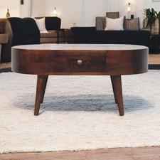 Coffee Table Dark Wood Round