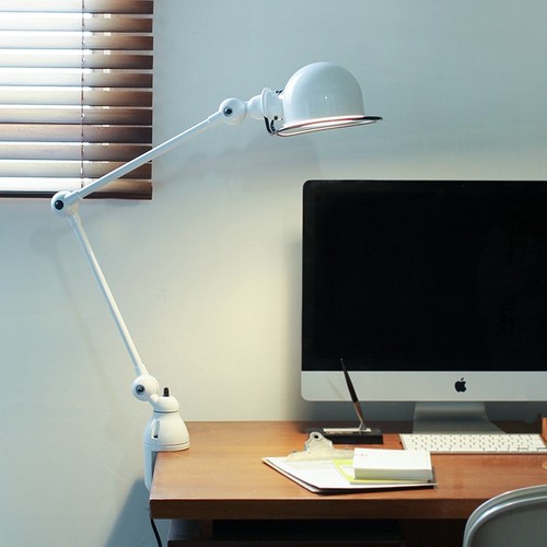 Jielde desk lamp clamp white - lamp, (white