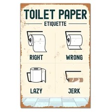 Funny Toilet Paper Sign For
