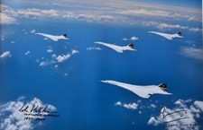 CONCORDE CAPTAINS SIGNED 4 CONCORDES PHOTO PRINT 6 x 4 CHARITY LISTING