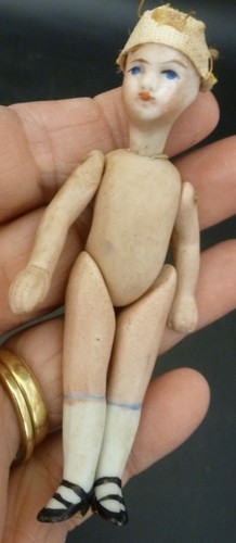 Tiny antique doll 8cm - tiny, ,