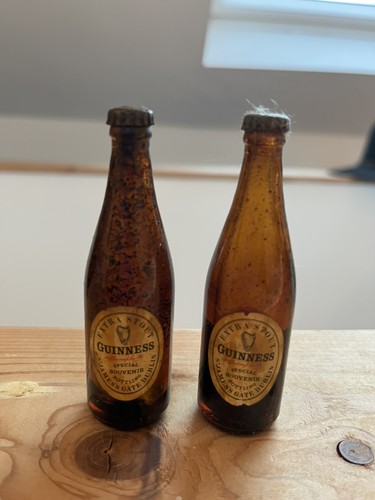 Two vintage miniature guinness - two,