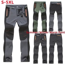Men Waterproof Cargo Walking Trousers Rain Fishing Hiking WarmOutdoor Work Pants