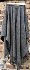 Highgrove Ladies Ruana/Cape  - 100% Lambswool - Charcoal Grey