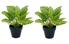 2x Peacock Fake Plant 30cm